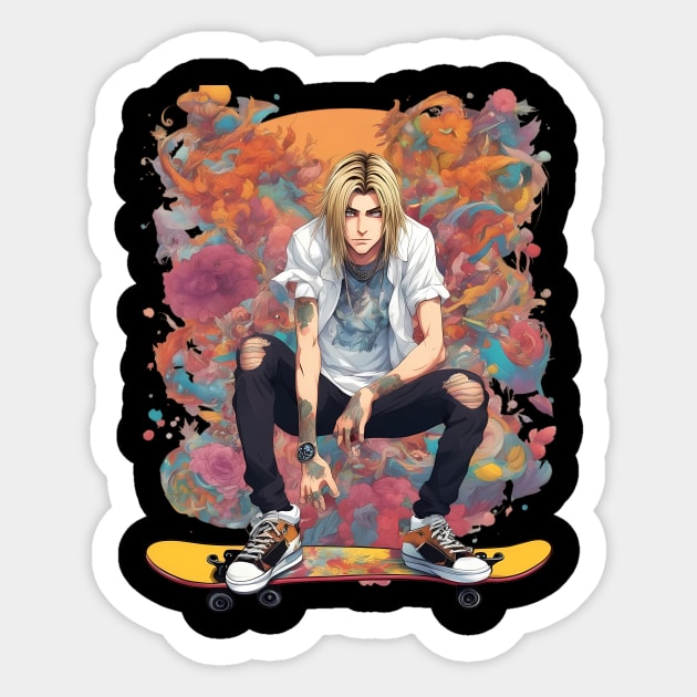 Skater Boy Sticker by animegirlnft